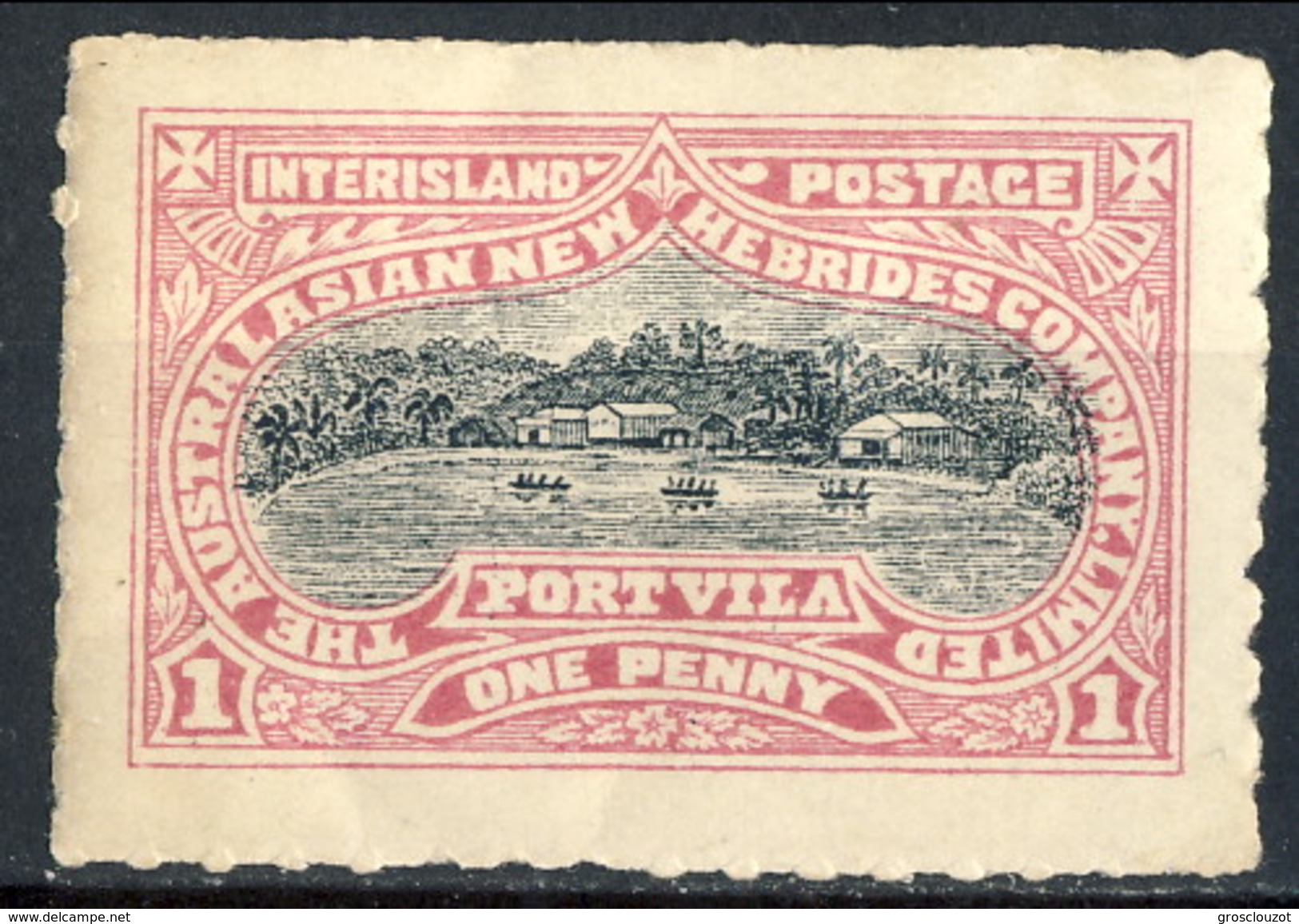 New Hebrides 1897 Servizio Postale Interno (Inter Island) P. 1 E P. 2 MLH &euro; 34 - Nuovi