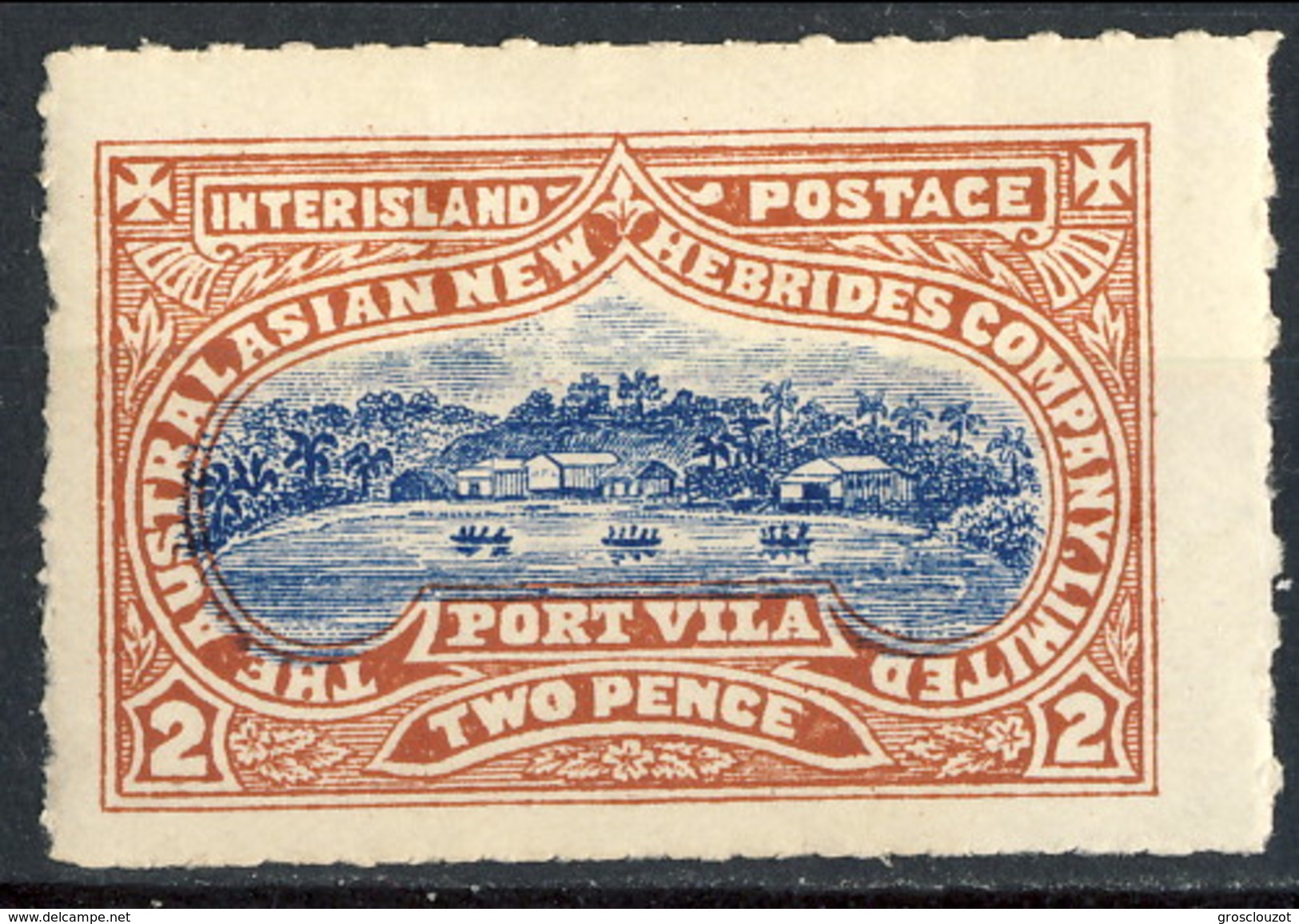 New Hebrides 1897 Servizio Postale Interno (Inter Island) P. 1 E P. 2 MLH &euro; 34 - Nuovi