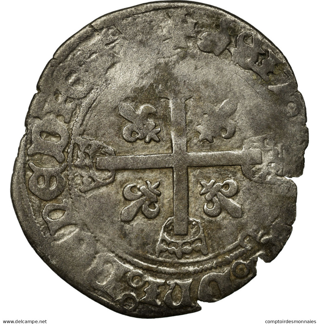 Monnaie, France, Charles VIII, Karolus Or Dizain, Poitiers, TB, Billon - 1483-1498 Karel VIII