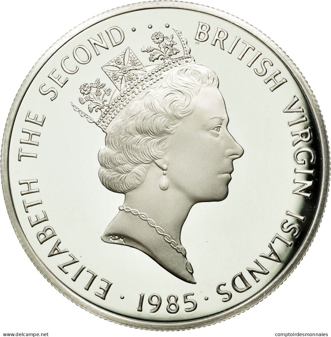 Monnaie, BRITISH VIRGIN ISLANDS, Elizabeth II, 20 Dollars, 1985, Franklin Mint - Iles Vièrges Britanniques