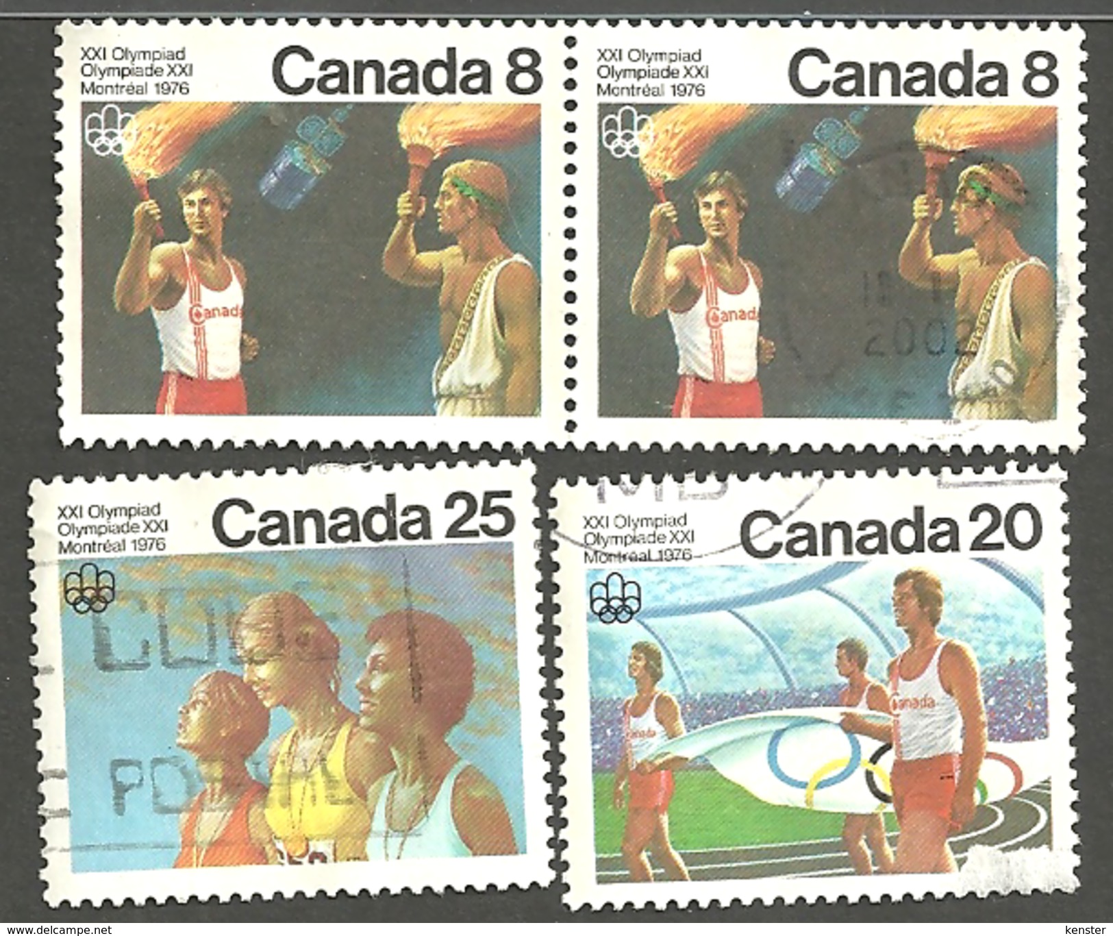 Sc. # 681-83 Olympic Ceremonies Set Used 1976 K1053 - Oblitérés