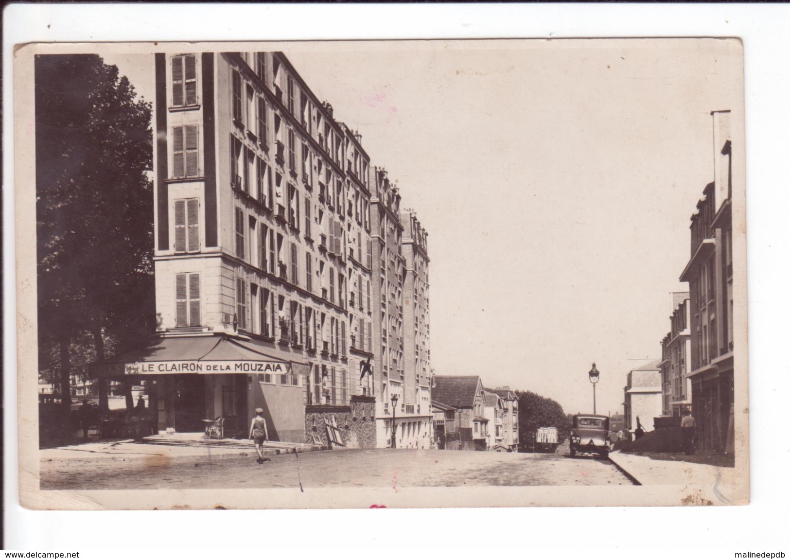 CP RARE - PARIS - Le Boulevard Serrurier - Le CLAIRON DE LA MOUZAIA - Pubs, Hotels, Restaurants