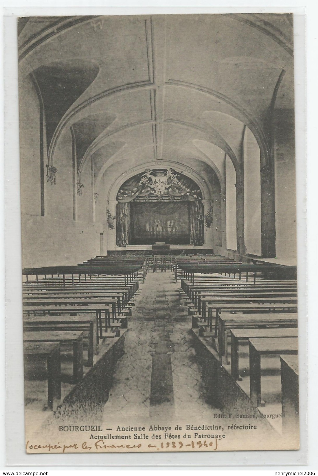 37 - Bourgueil Ancienne Abbaye De Bénédictins Réfectoire Occupée Par Le Ministère Des Finances 1940 Exode - Guerra 1939-45