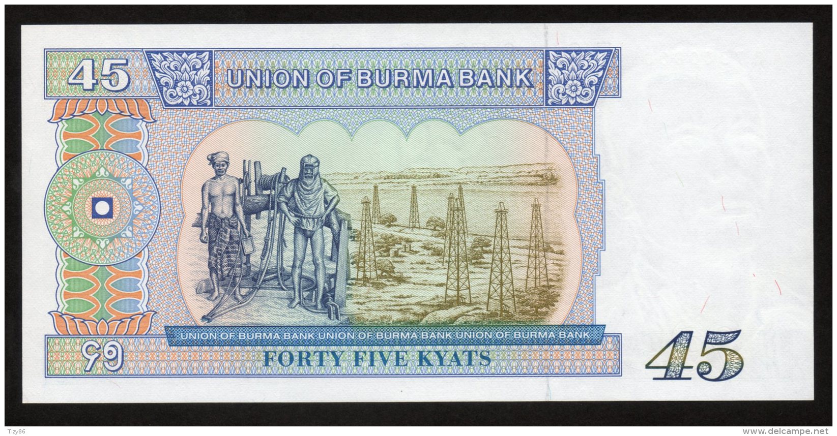 Banconota Myanmar (Burma) 45 KYats 1986 - FDS - Myanmar