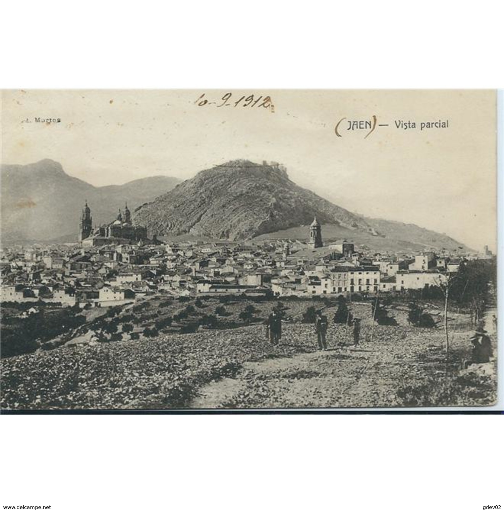 JNTP7764L-LFTD12724.Tarjeta Postal De JAEN.Edificios,arboles,montes,campo,iglesias Y VISTA PARCIAL DE JAEN - Jaén