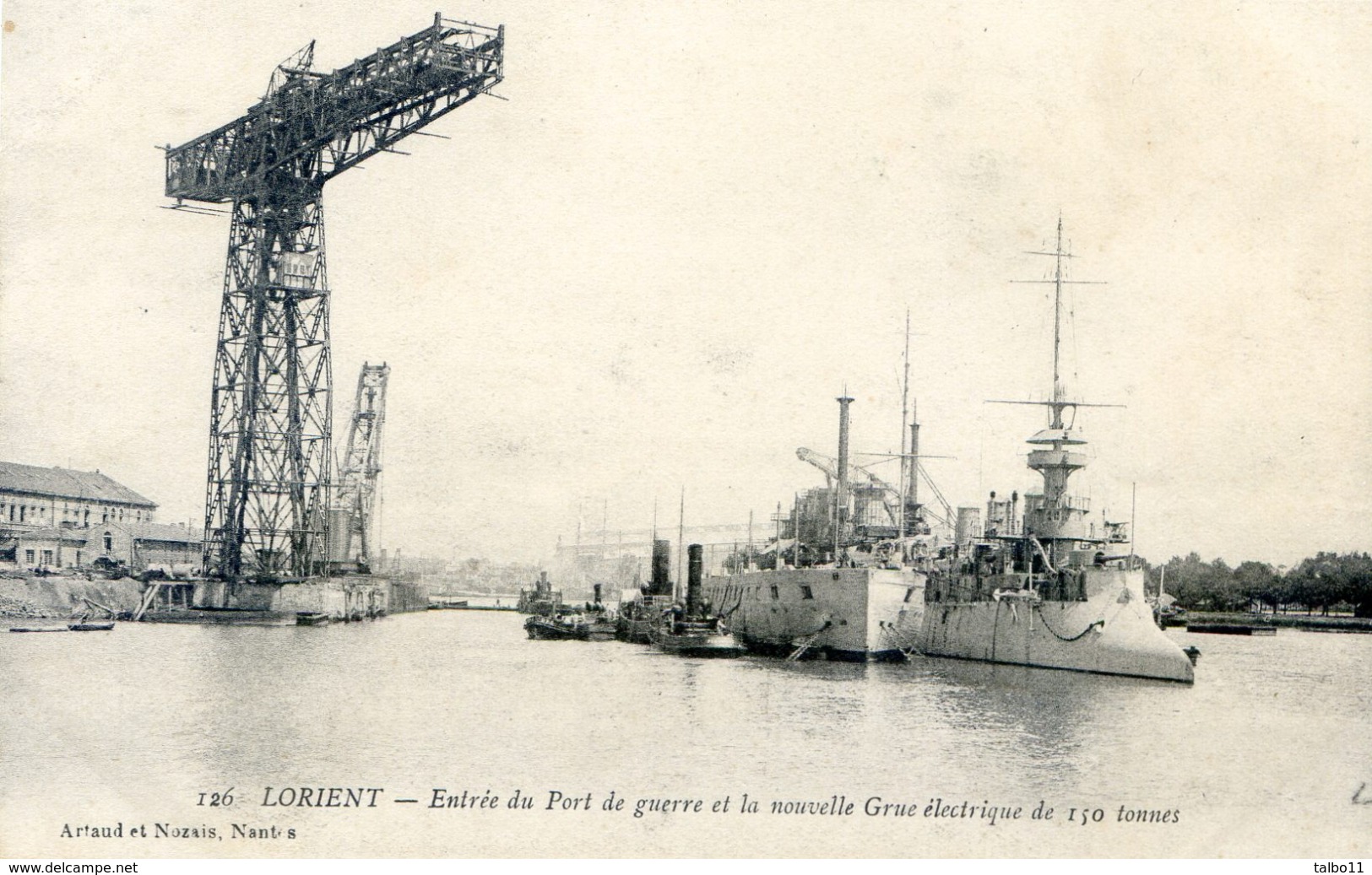 56 - Lorient - Entrée Du Port De Guerre Et La Nouvelle Grue Electrique De 150 Tonnes - Lorient