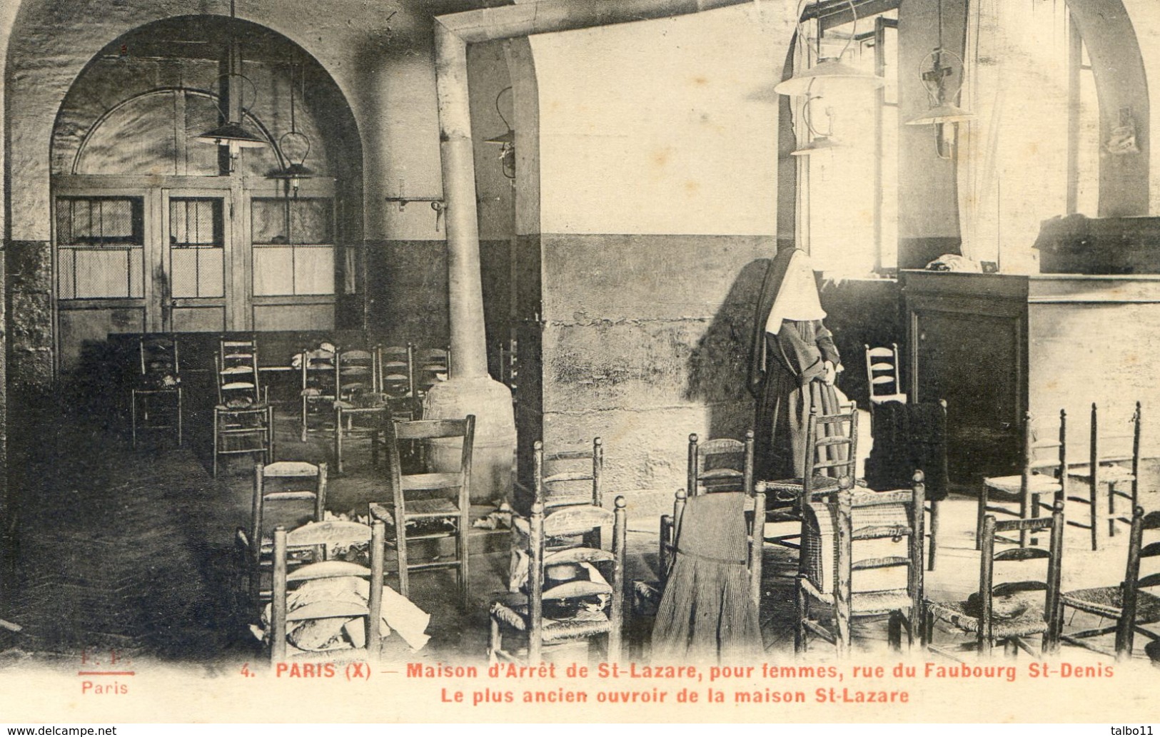 75 - Paris - Maison D'arret De St Lazare Pour Femmes Rue Du Faubourg St Denis - Le Plus Ancien Ouvroir - Autres & Non Classés