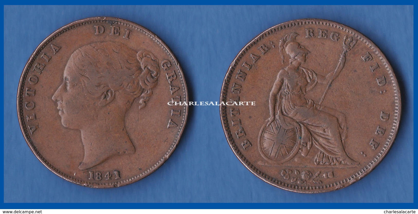 GREAT BRITAIN 1841  VICTORIA  COPPER PENNY  VERY GOOD  CONDITION - Otros & Sin Clasificación