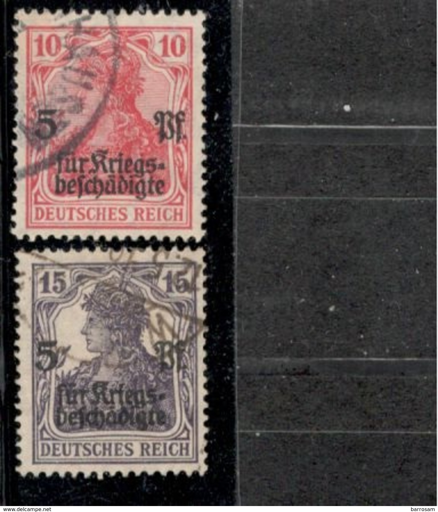 Germany1919:Michel105-6 Used Cat.Value 11Euros - Oblitérés