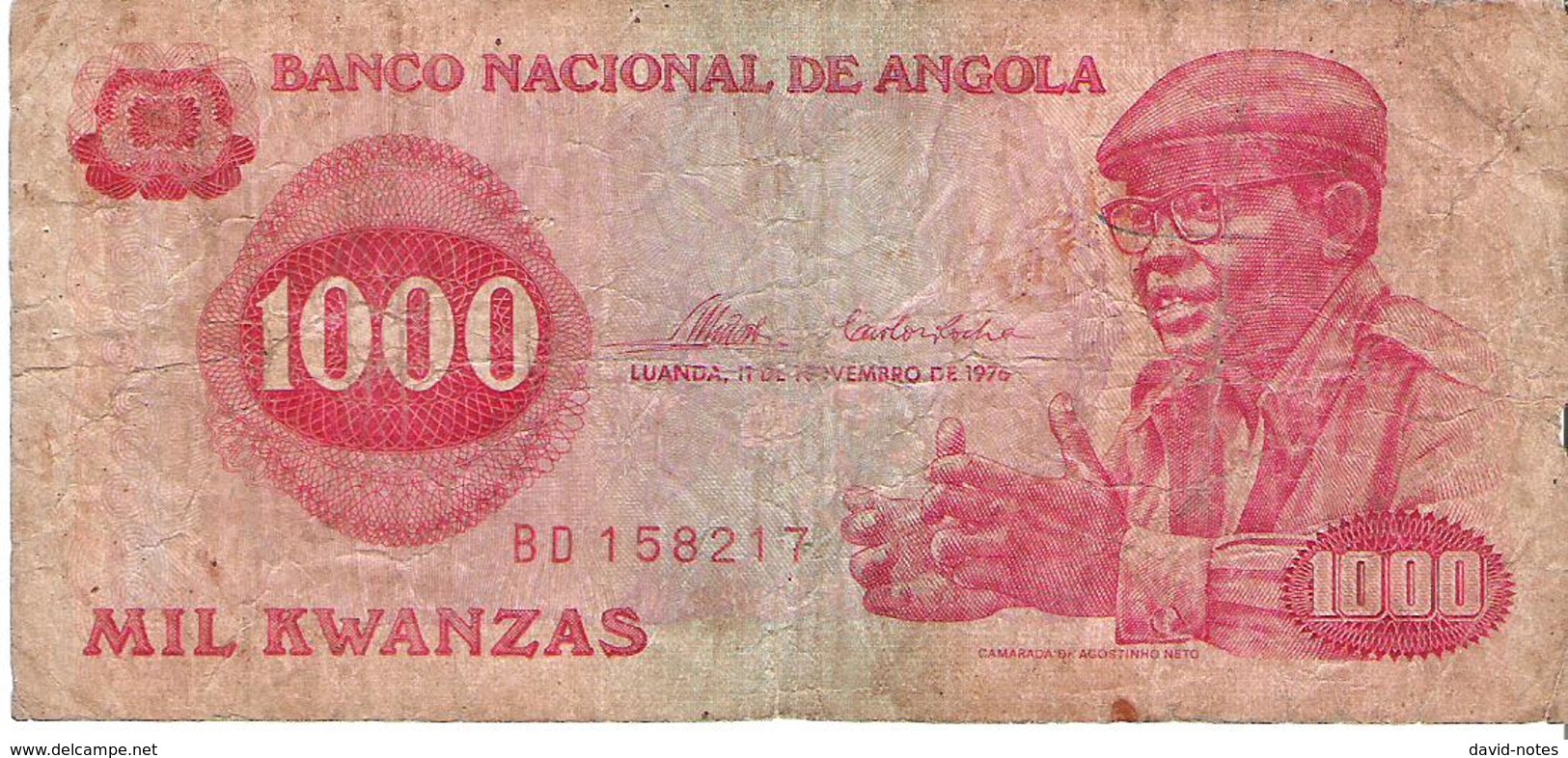 Angola - Pick 113 - 1000 Kwanzas 1976 - G- - Angola