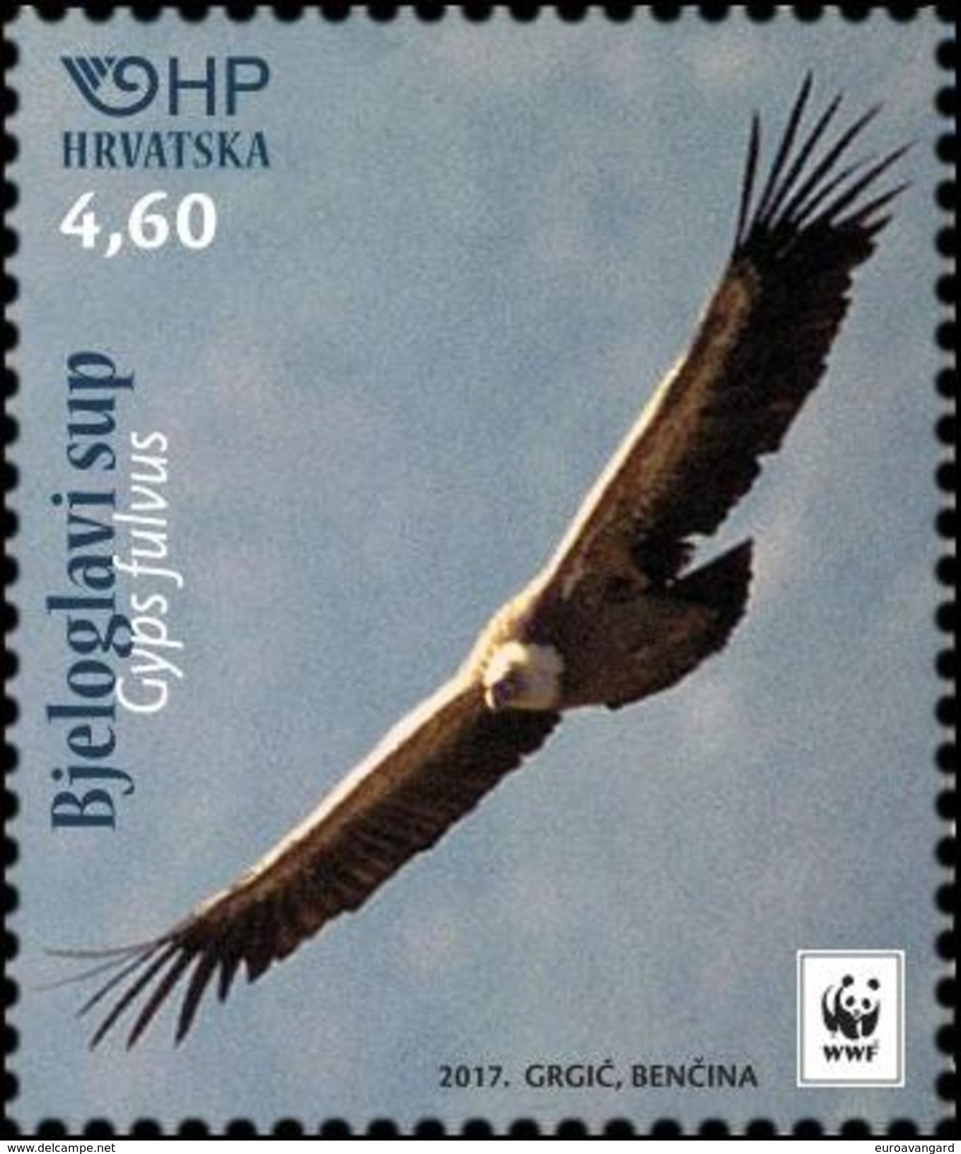 Croatia 2017, Griffon Vulture I-1081, WWF, MNH/** - Unused Stamps