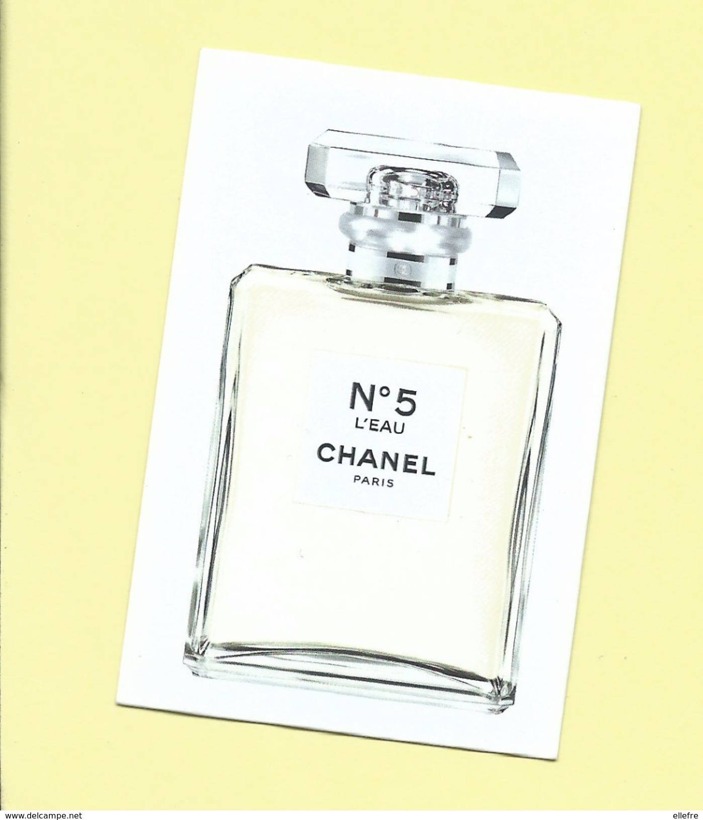 CHANEL CARTE N° 5 L' Eau De Chanel Avec échantillon Au Recto - Modern (vanaf 1961)