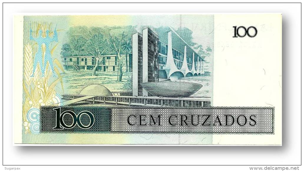 BRASIL - 100 CRUZADOS - ND ( 1987 ) - P 211.c - UNC. - Serie 1932 - Sign. 25 - Juscelino Kubitschek - Brazilië