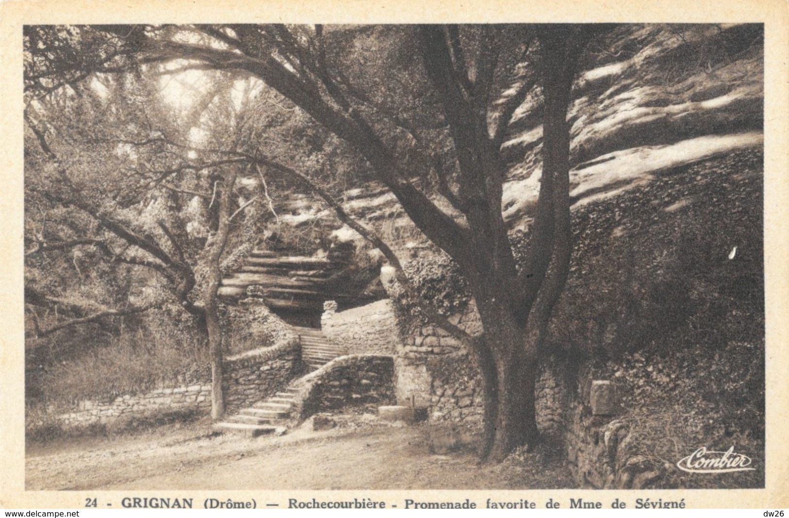 Grignan (Drôme) - Rochecourbière - Promenade Favorite De Mme De Sévigné - Collection Aubert - Carte Combier Non Circulée - Grignan