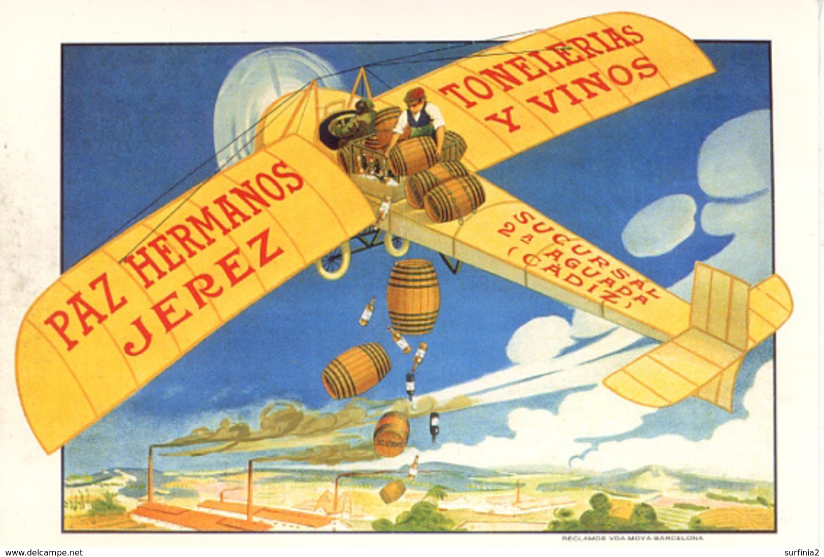 PAZ HERMANOS TONELERIAS Y VINOS - REPRO  M356 - Publicidad