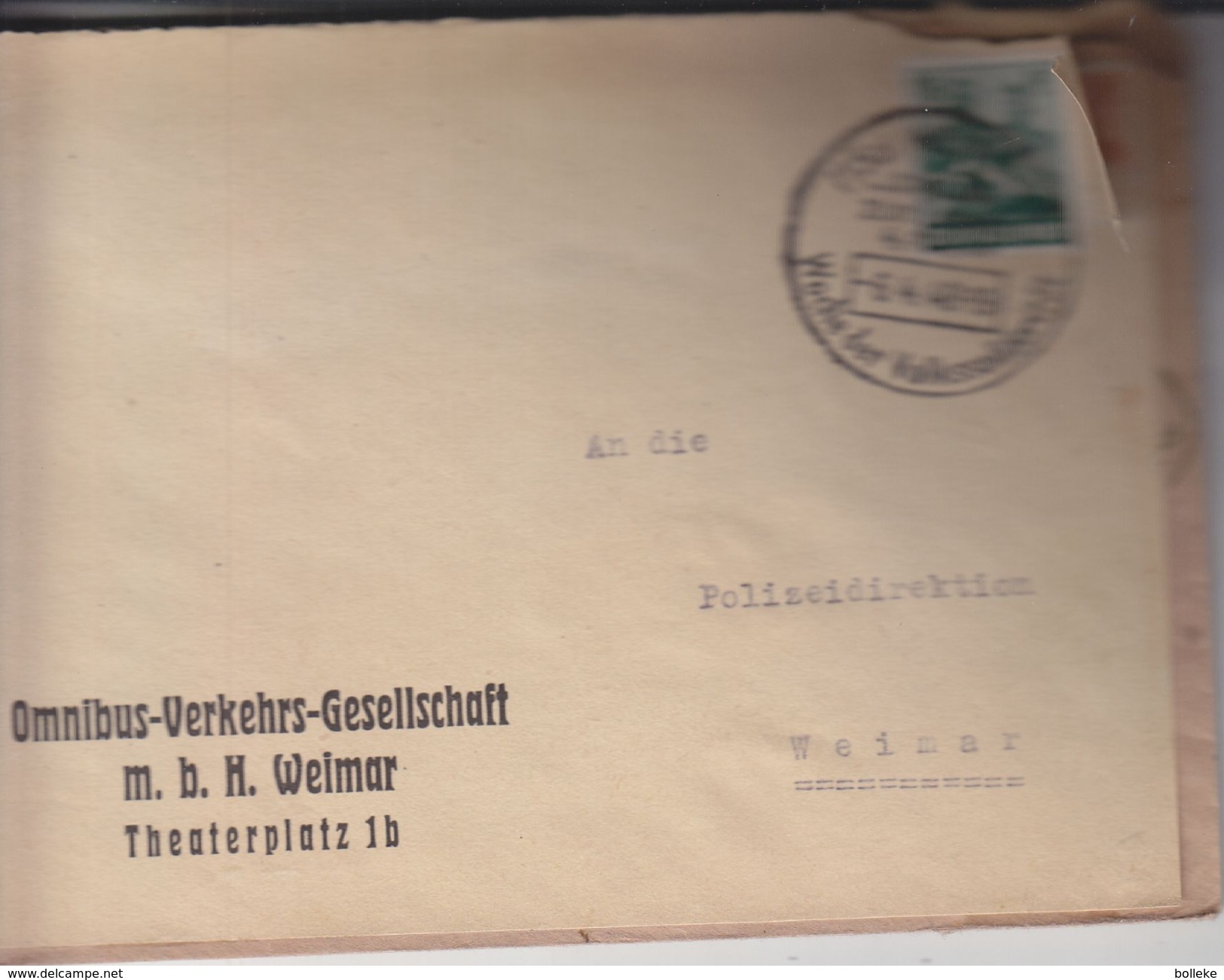 Allemagne - Zone Soviétique - Lettre De 1948 - Oblit Weimar - Recup Ancienne Enveloppe - Altri & Non Classificati