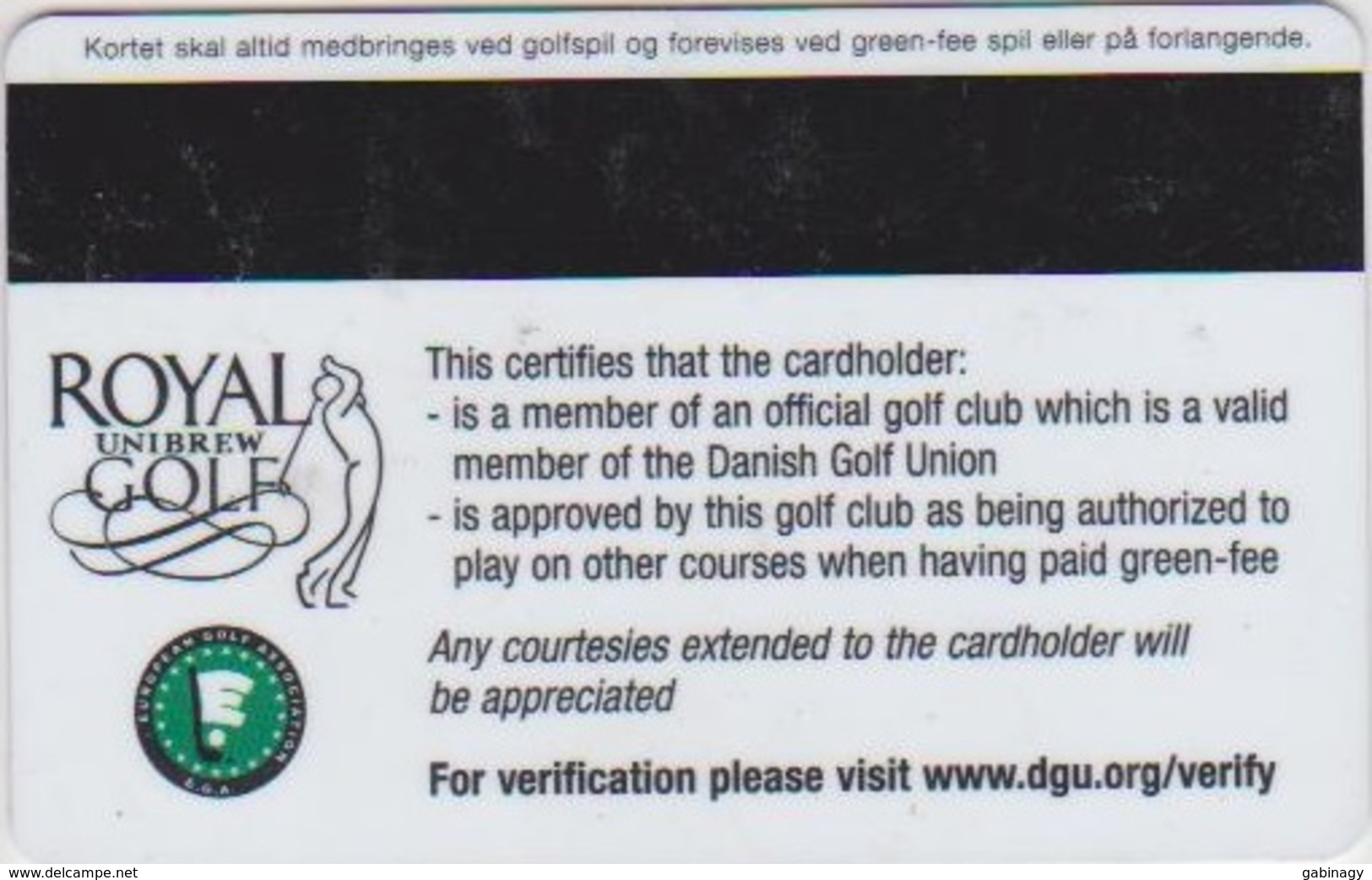 NO PHONECARD - DENMARK - DANSK GOLF UNION - Other & Unclassified