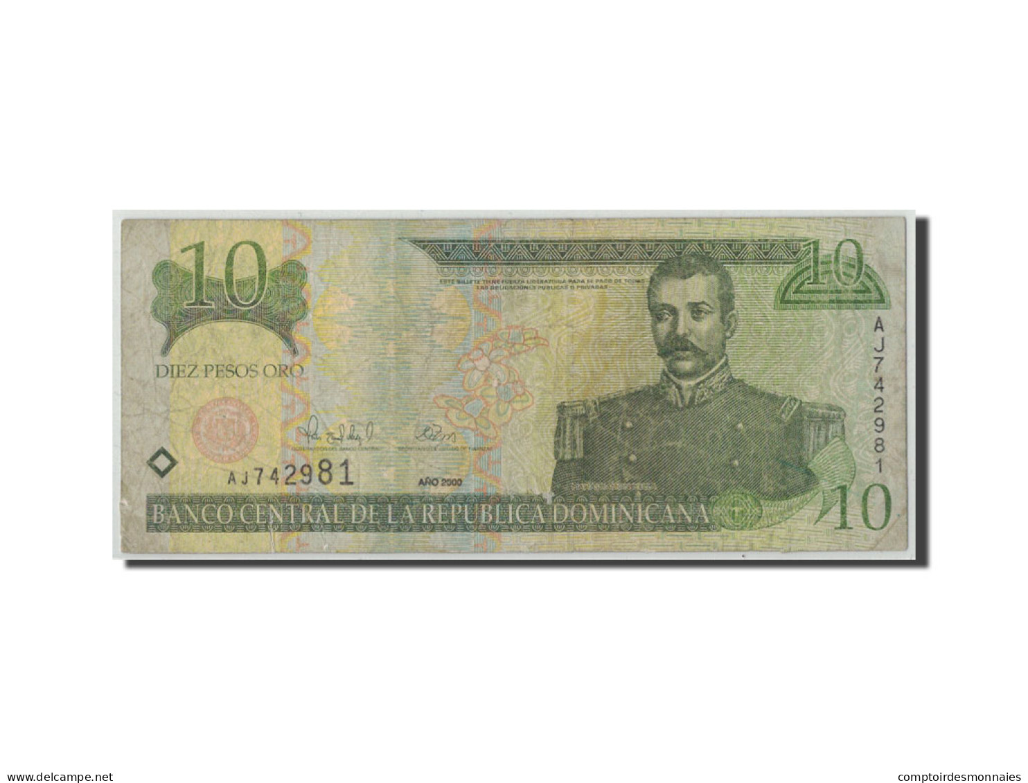 Billet, Dominican Republic, 10 Pesos Oro, 2000, KM:159a, TB - Repubblica Dominicana