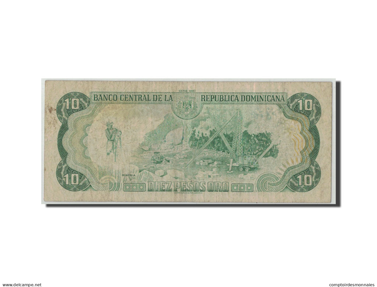 Billet, Dominican Republic, 10 Pesos Oro, 1990, KM:132, B+ - Repubblica Dominicana