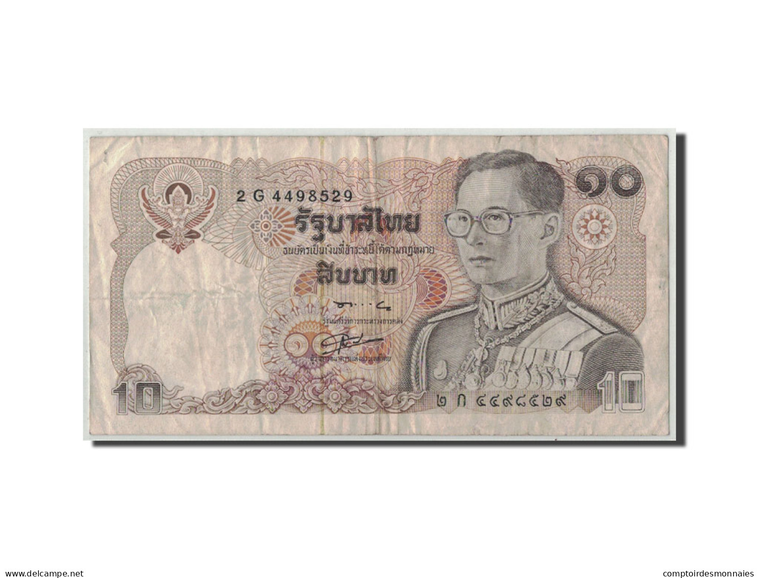 Billet, Thaïlande, 10 Baht, BE2523 (1980), KM:87, B+ - Tailandia
