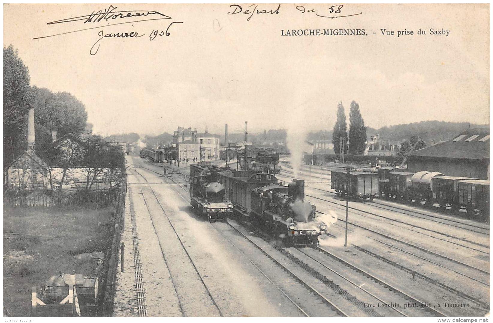 Laroche-Migennes     89         La Gare.  Vue Prise Du Saxby             (voir Scan) - Autres & Non Classés