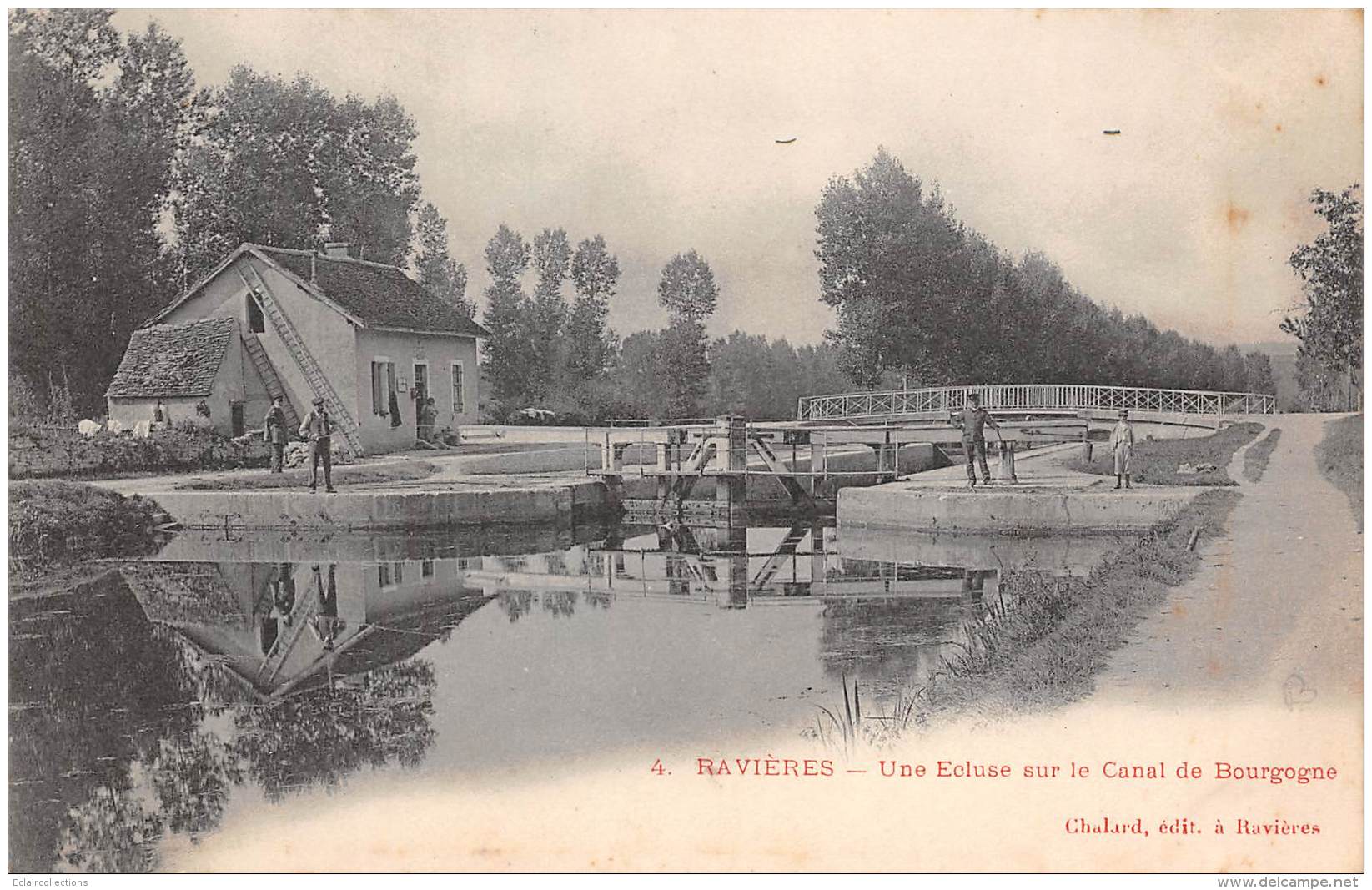 Ravières     89        Canal De Bourgogne. Une écluse         (voir Scan) - Sonstige & Ohne Zuordnung