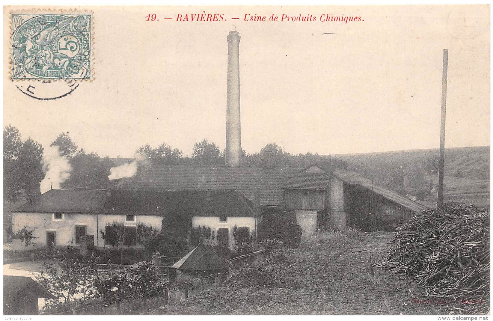 Ravières     89        Usine De Produits Chimiques       (voir Scan) - Sonstige & Ohne Zuordnung