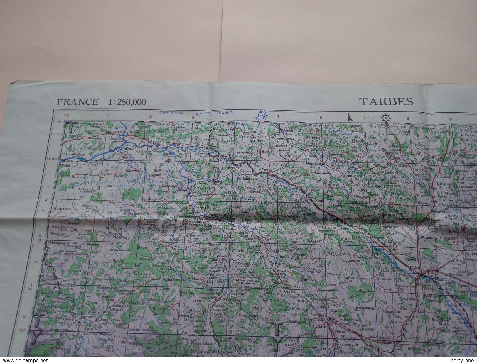 TARBES Sheet 39 - Second Ed. Army/Air 1/250.000 - 1941 2nd 43 / N° 2738 ( Formaat 58 X 78 Cm. ) Zie Foto´s ! - Europe