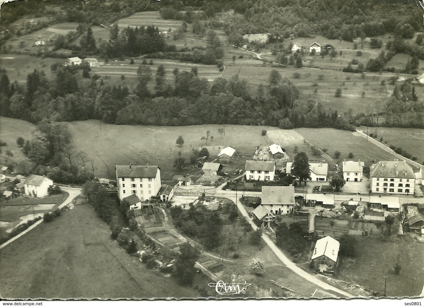 88 Vosges SAPOIS Vue Aérienne Le Centre Du Village    Carte Glacée Voyagée - Autres & Non Classés