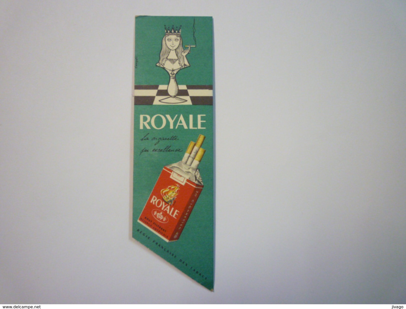 Joli  MARQUE-PAGES  CIGARETTES  ROYALE Et GAULOISES DISQUE BLEU   - Marque-Pages