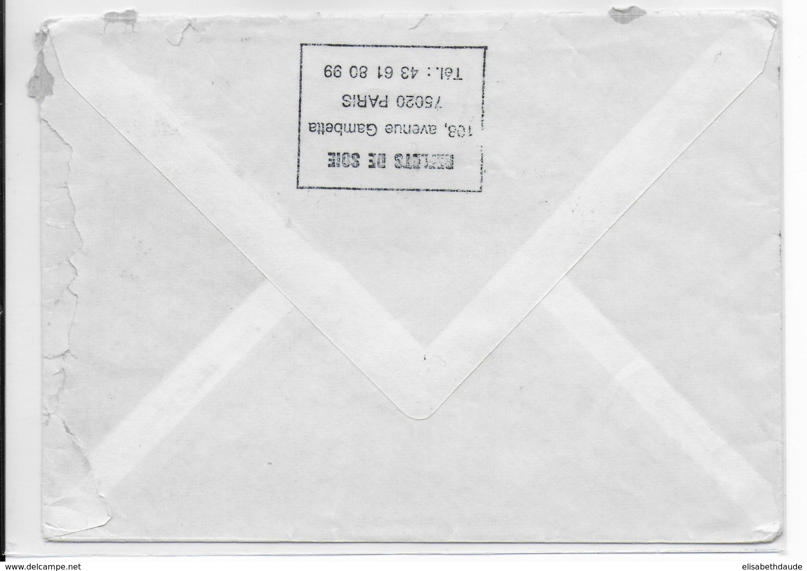 1987 - TAXE "INSECTES" - ENVELOPPE De PARIS Pour PARIS Avec TAXE - 1960-.... Lettres & Documents