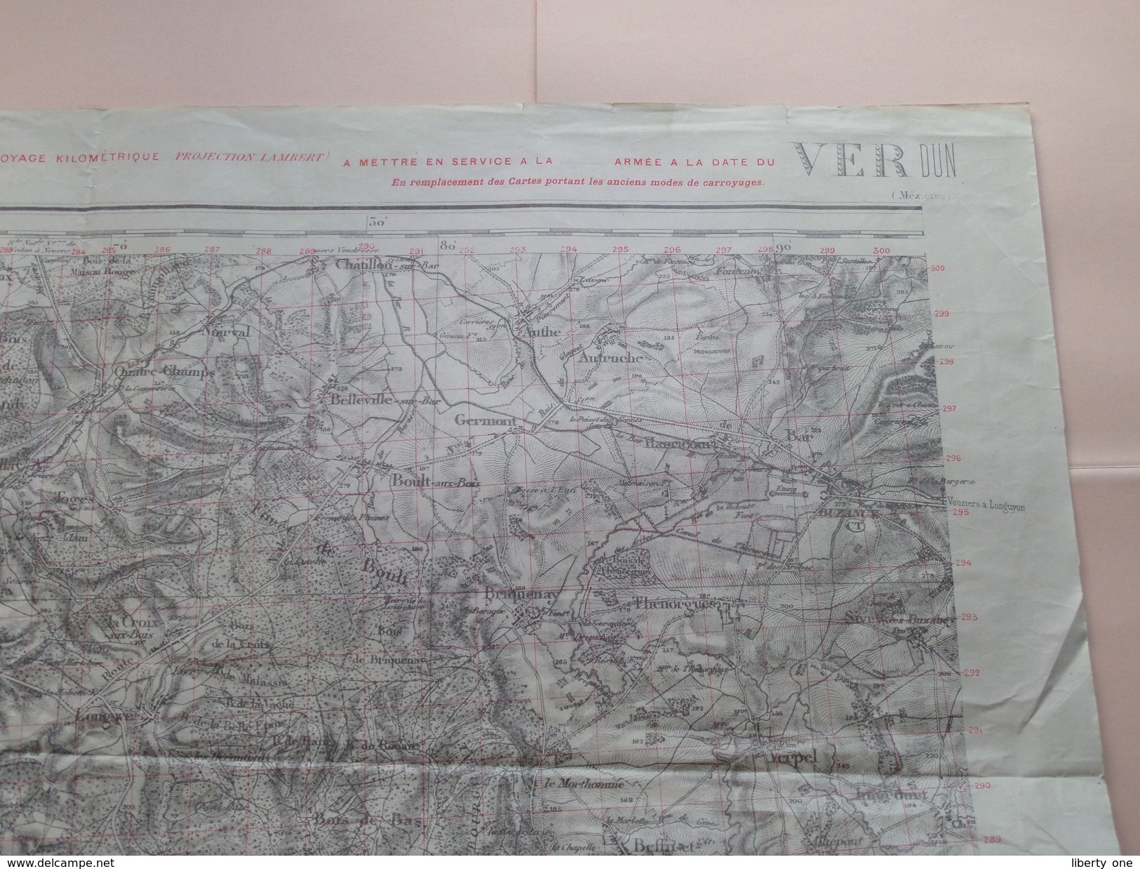 VERDUN (Mezières) Revisée 1911 ( Formaat 74 X 53 Cm. ) Zie Foto´s ! - Europa