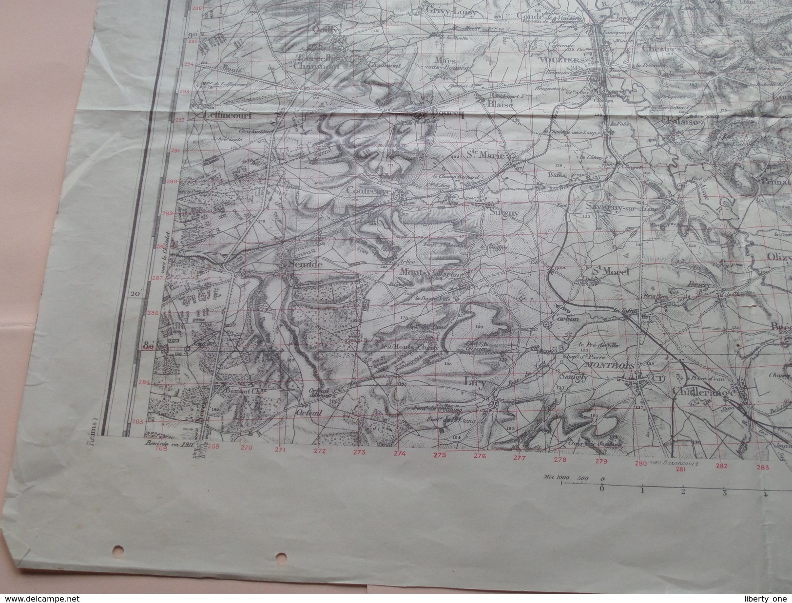 VERDUN (Mezières) Revisée 1911 ( Formaat 74 X 53 Cm. ) Zie Foto´s ! - Europa