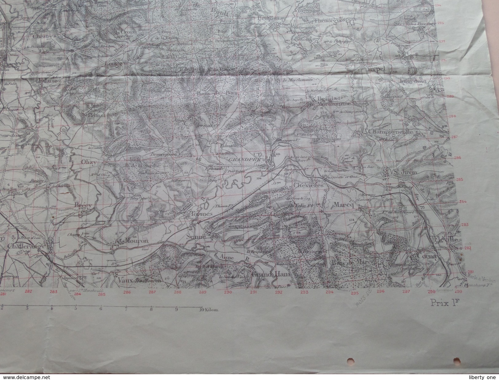 VERDUN (Mezières) Revisée 1911 ( Formaat 74 X 53 Cm. ) Zie Foto´s ! - Europe