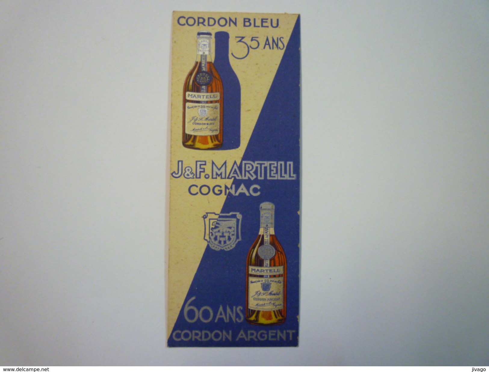 Joli  MARQUE-PAGES  " COGNAC  MARTELL "   - Marque-Pages
