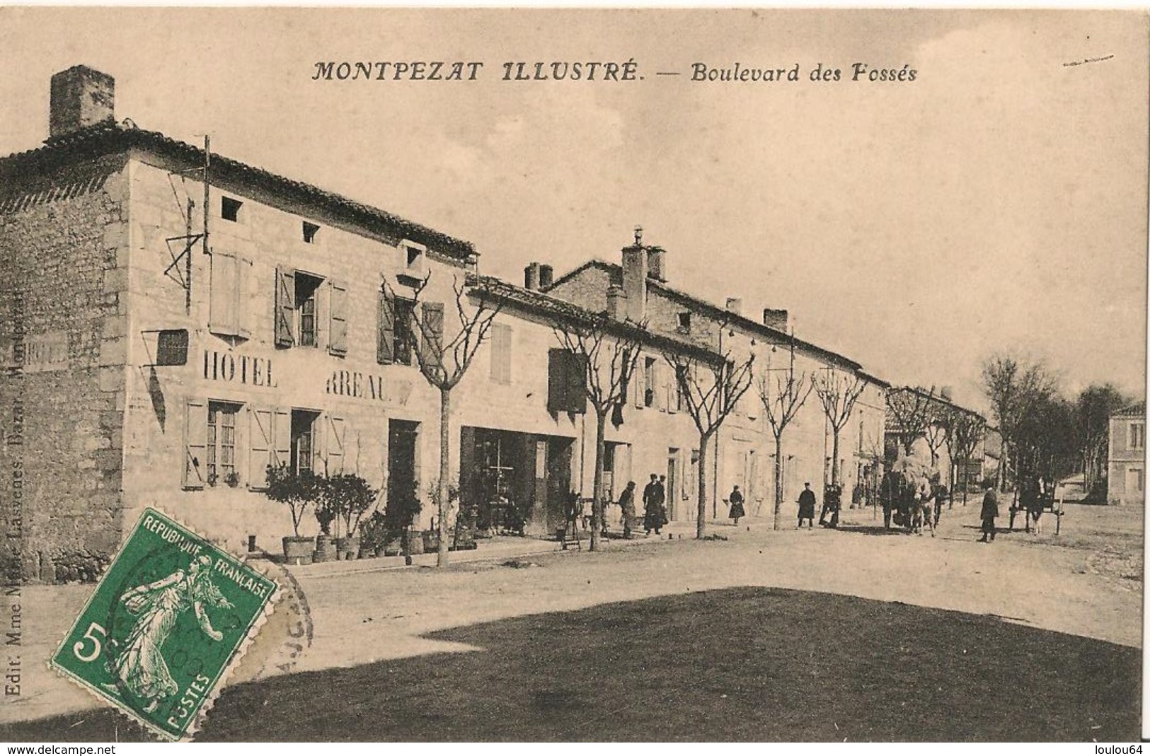 82 - Montpezat - Montpezat Illustré - Boulevard Des Fossés - Divisé - Circulé  - (G031) - Montpezat De Quercy