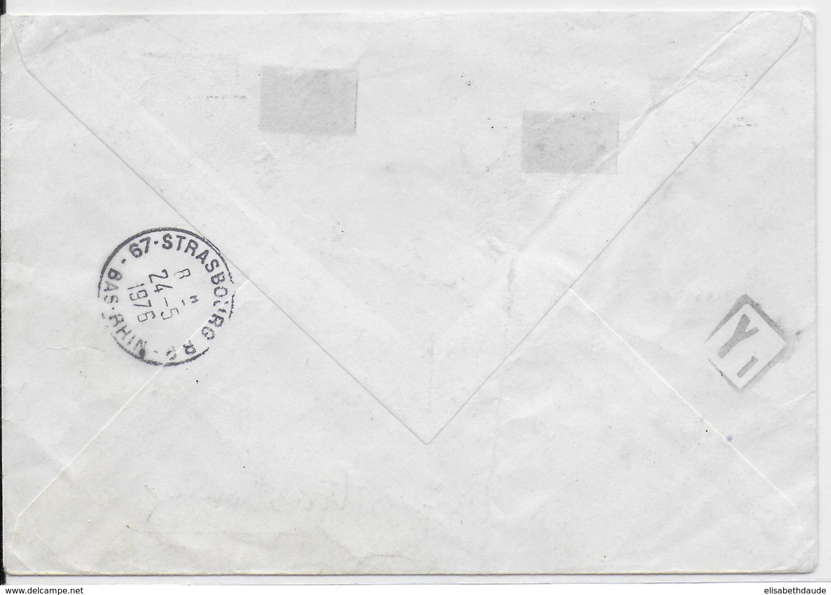 1976 - TAXE "FLEURS" - ENVELOPPE De ALTKIRCH (HAUT-RHIN) Pour STRASBOURG Avec TAXE REFUSEE => RETOUR - 1960-.... Lettres & Documents