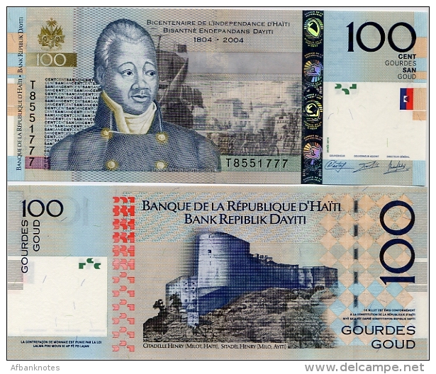 HAITI       100 Gourdes       P-275e       2004 / 2014       UNC - Haiti