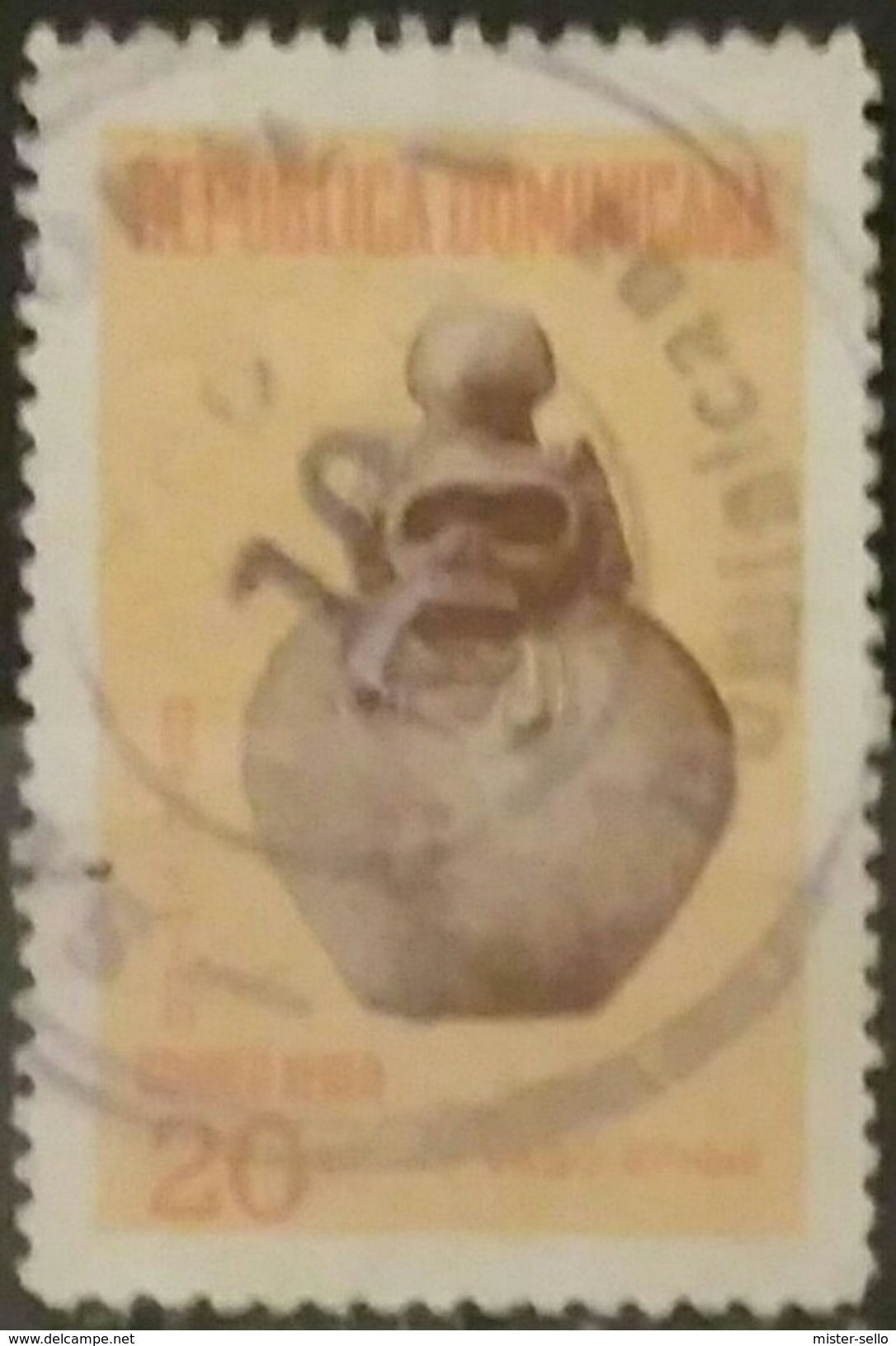 REPÚBLICA DOMINICANA 1969 Taino Art. USADO - USED. - Repubblica Domenicana