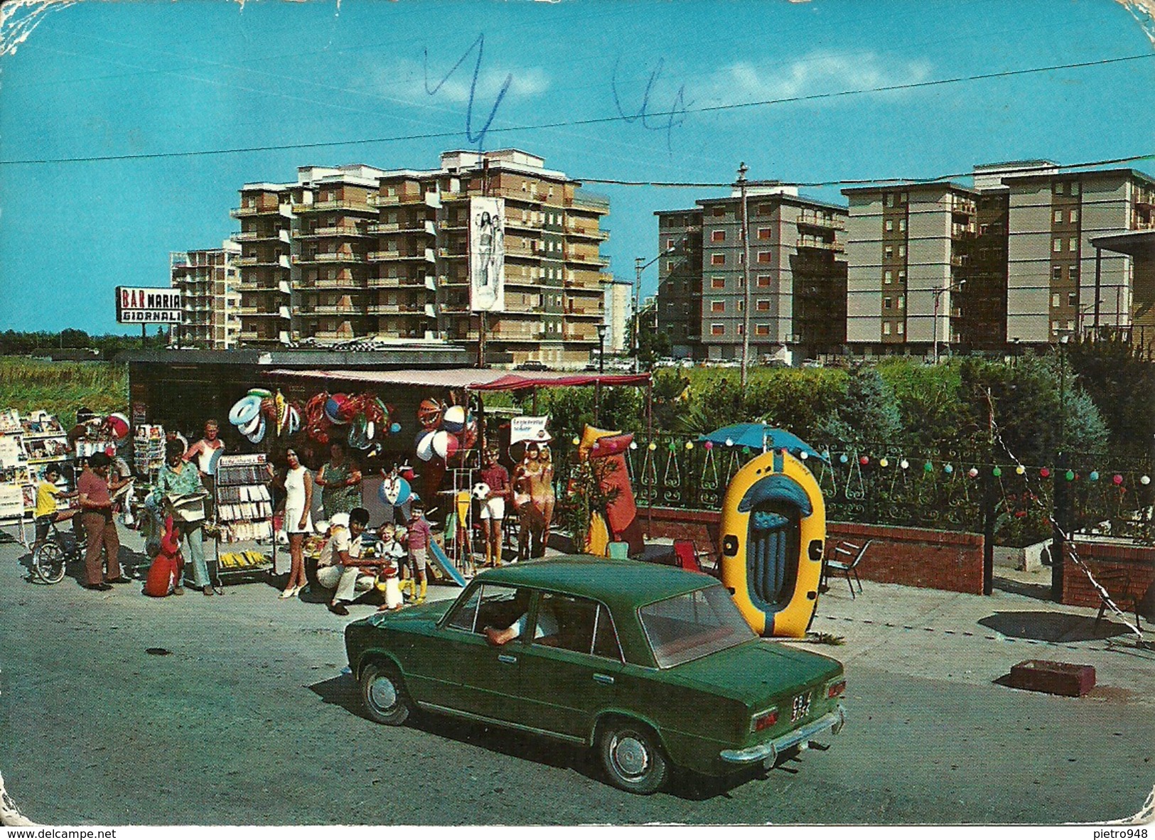 Campomarino (Campobasso, Molise) Via Pista Alleata, Animata, Auto Fiat 128, Car, Voiture - Campobasso