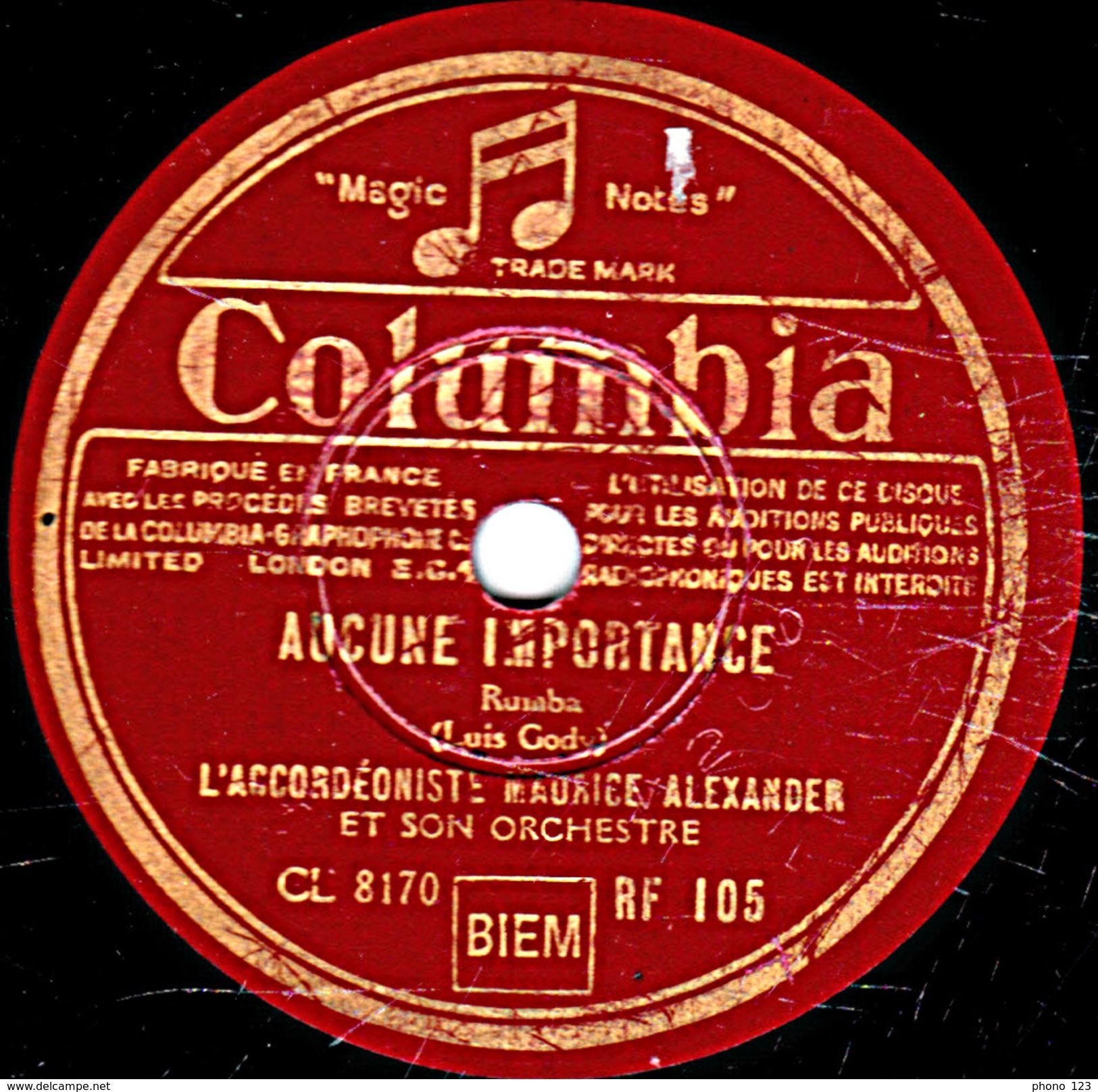 78 T. - 25 Cm - état B -   MAURICE ALEXANDER - UNE ETOILE BRILLAIT - AUCUNE IMPORTANCE - 78 T - Disques Pour Gramophone