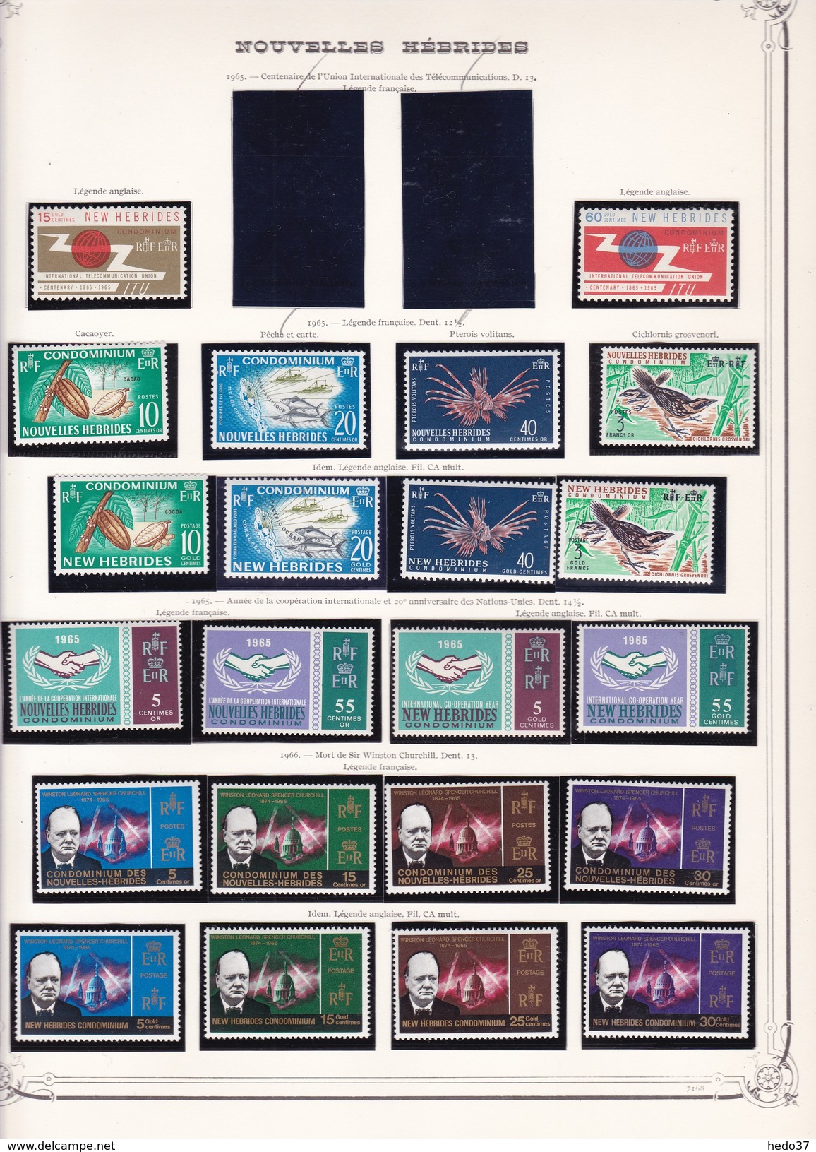 Nouvelles Hebrides - Collection Vendue Page Par Page - Timbres Neufs */** / Oblitérés- Qualité B/TB - Collections, Lots & Séries