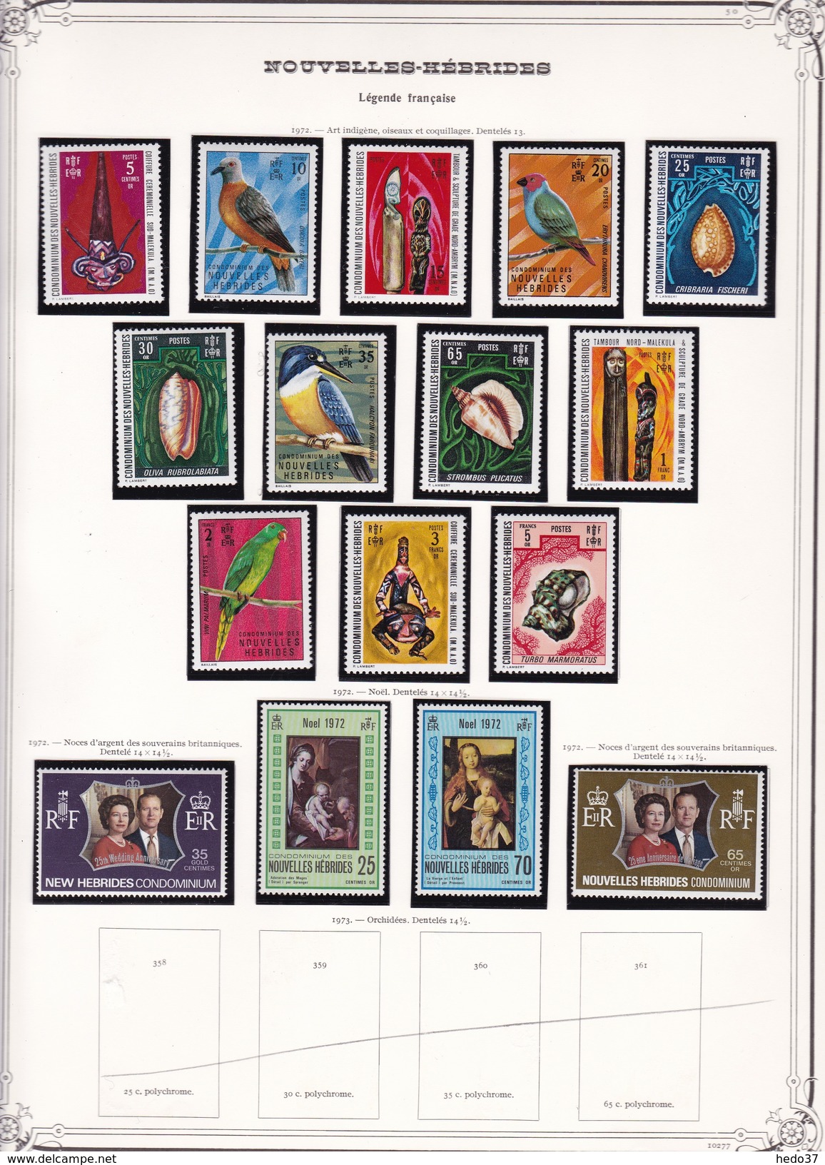 Nouvelles Hebrides - Collection Vendue Page Par Page - Timbres Neufs */** / Oblitérés- Qualité B/TB - Collections, Lots & Series