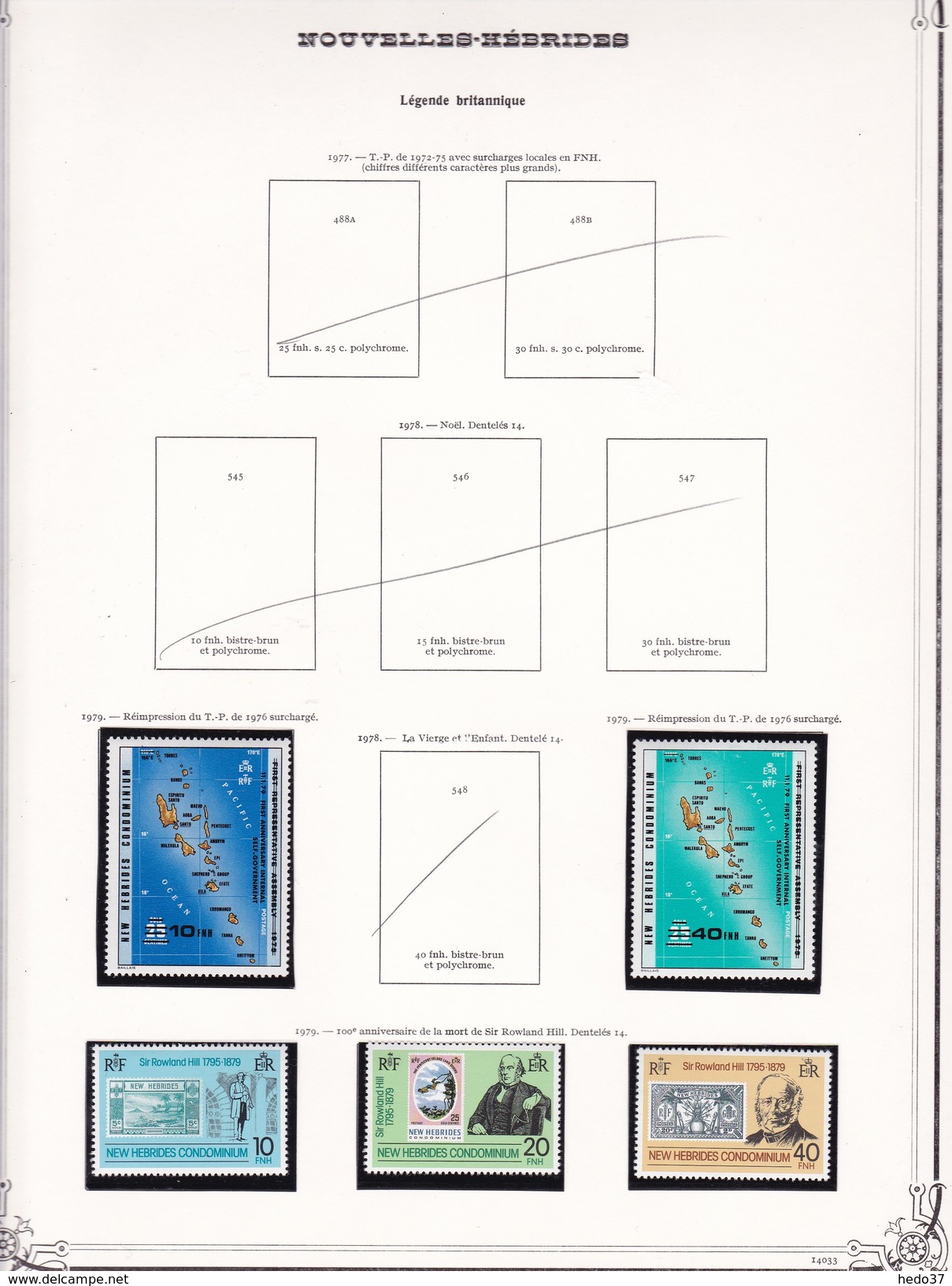 Nouvelles Hebrides - Collection Vendue Page Par Page - Timbres Neufs */** / Oblitérés- Qualité B/TB - Collections, Lots & Séries