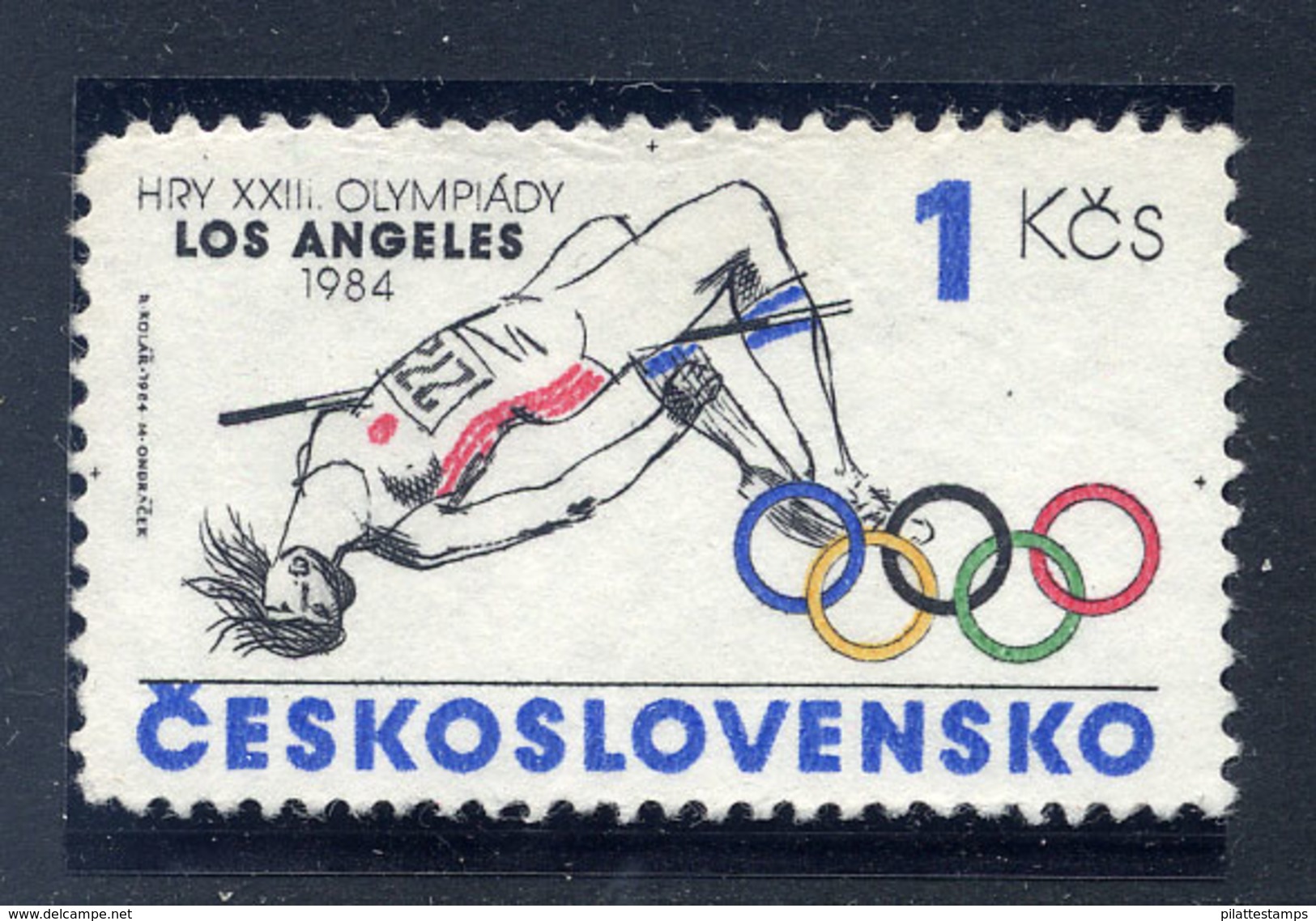 TCHECOSLOVAQUIE 1984 JEUX OLYMPIQUES NON EMIS TOUJOURS SANS GOMME CERTIFICAT SCHELLER - Errors, Freaks & Oddities (EFO)