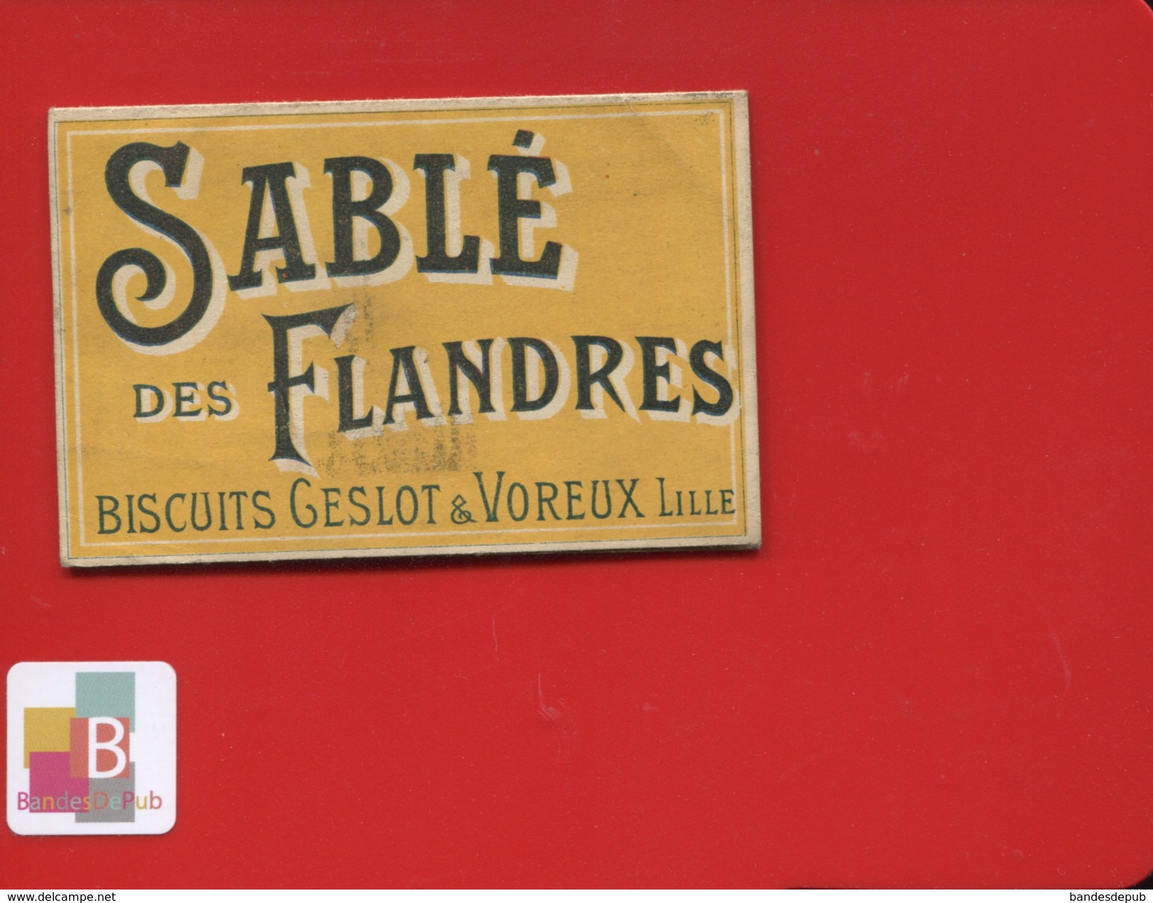 Sablé Des Flandres Biscuits GESLOT VOREUX  Lille Imp DANEL Calendrier Jeune Femme Pâtisserie 1906 - Small : 1901-20