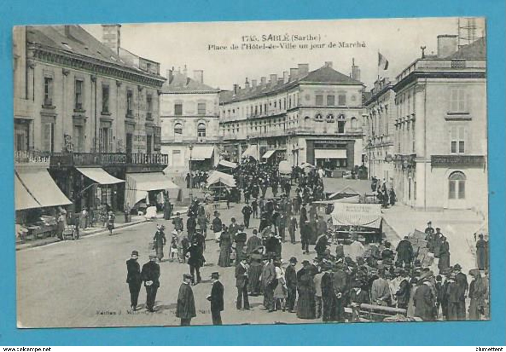 CPA 1745  - Métier Marchands Ambulants Marché Place De L'Hôtel De Ville SABLE 72 - Sable Sur Sarthe