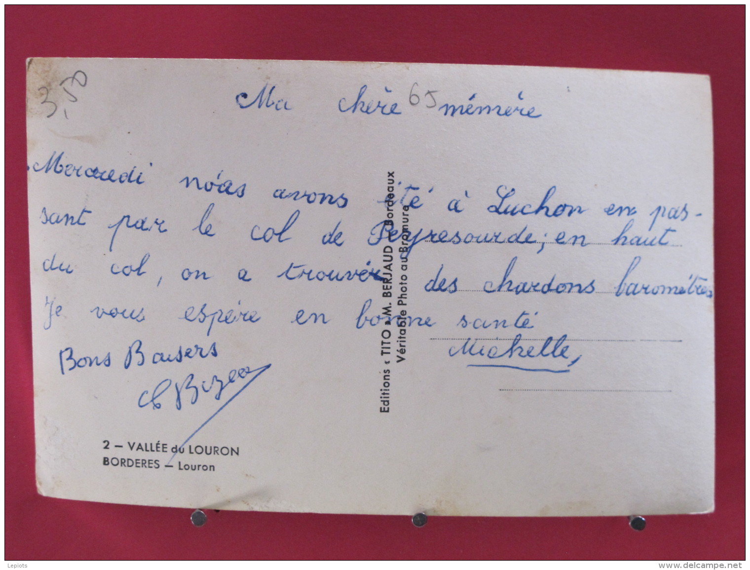 65 - Bordères Louron - Vallée Du Louron - Scans Recto-verso - Borderes Louron