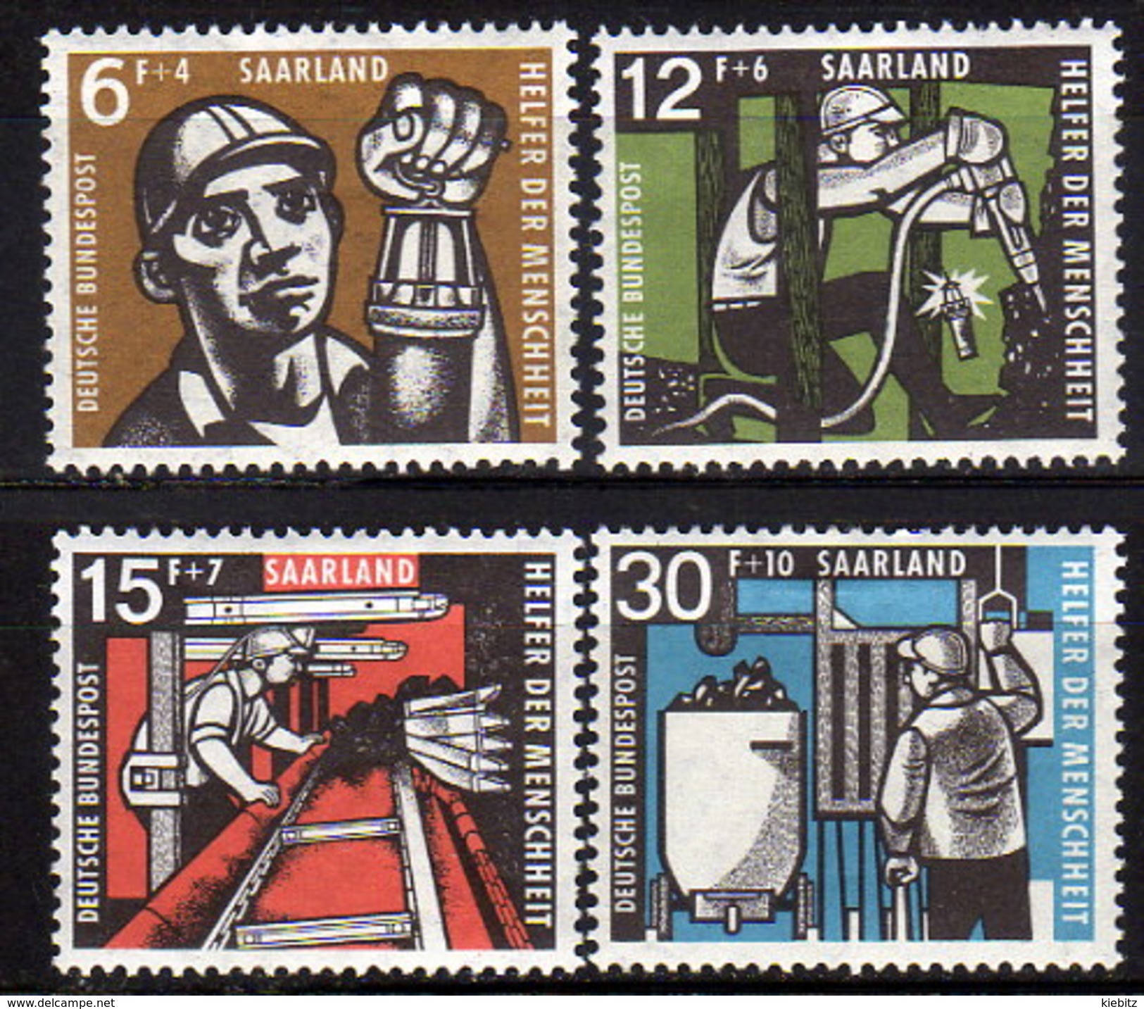 SAAR 1957 -  MiNr: 404-407 Komplett  * / MH - Unused Stamps