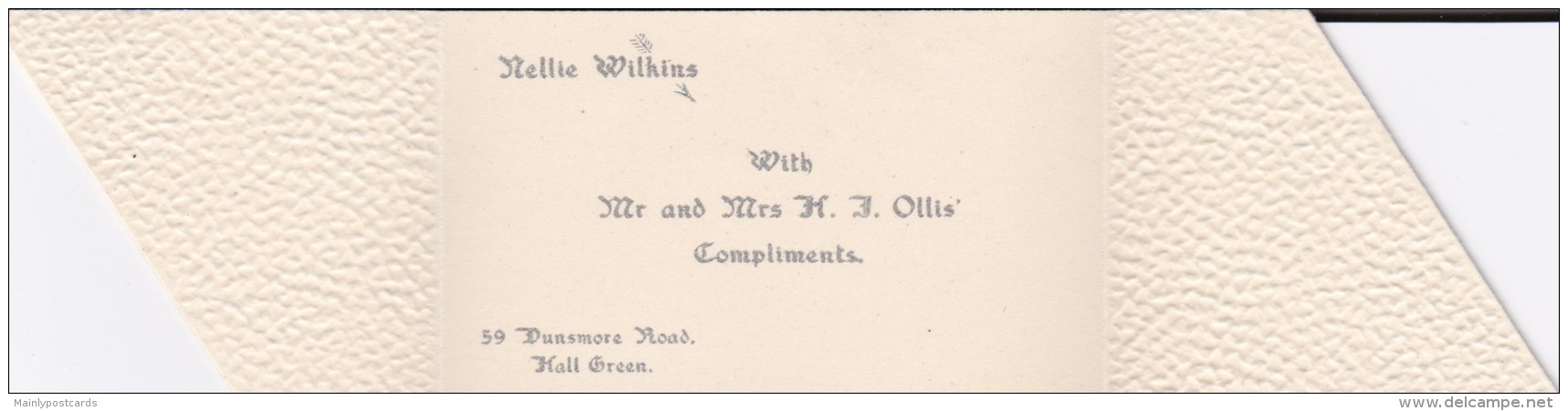 AL31 Wedding Announcement Of Nellie Wilkins, June 1922 - Wedding